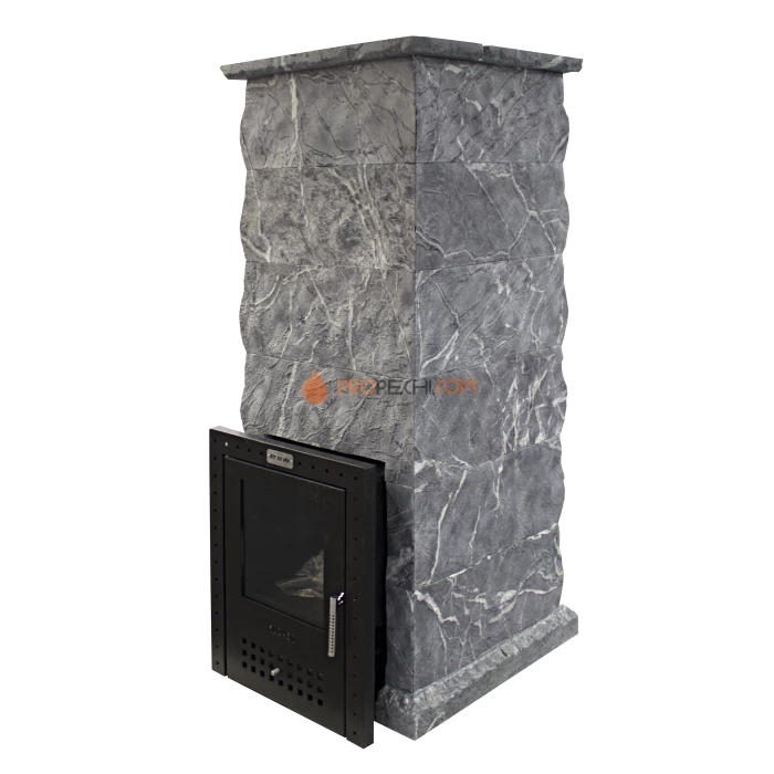 Газовая печь для бани Klover RT 100-RV 310S ( Талькомагнезит Скала, прямые углы )