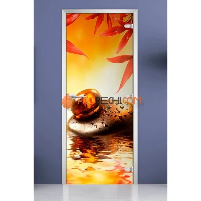 Стеклянная межкомнатная дверь DoorWood с фотопечатью Spa-02, 2000х700 мм