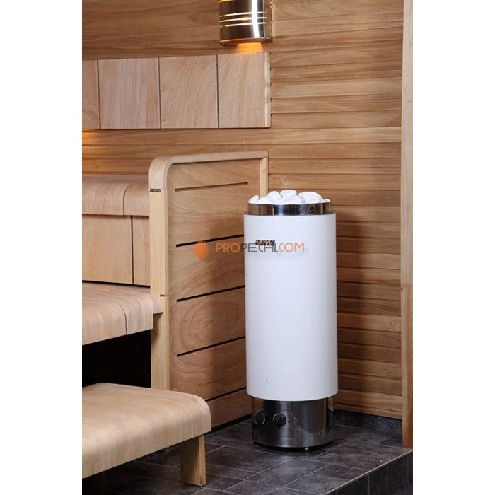 Электрическая печь Harvia Cilindro PC90F White (со встроенным пультом)