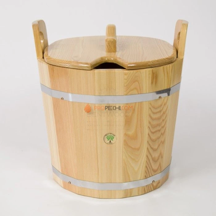 Запарник BentWood 22л. (с крышкой) из натуральной лиственницы