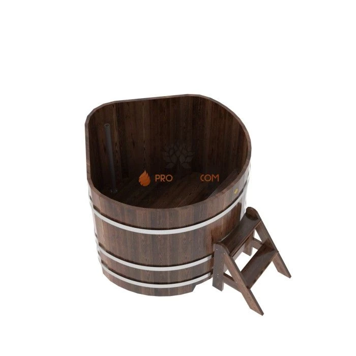 Купель BentWood угловая из мореной лиственницы 1,19х1,19