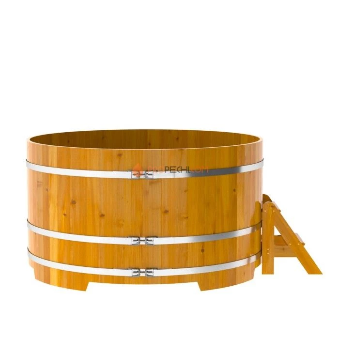 Купель BentWood круглая из натуральной лиственницы d=1,80 Рустик