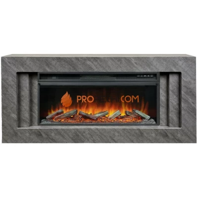 Каминокомплект Royal Flame Line 42 Concrete - Серый бетон с очагом Vision 42 LOG LED