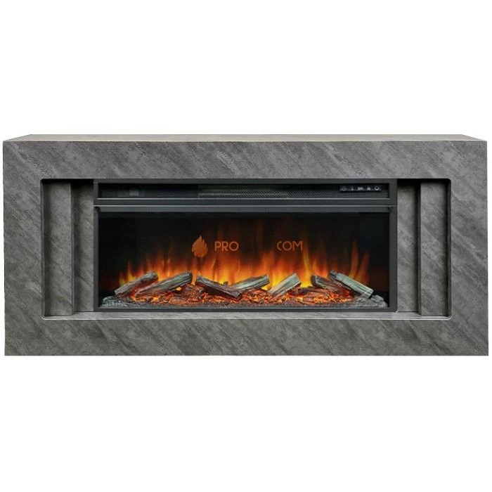 Каминокомплект Royal Flame Line 42 Concrete - Серый бетон с очагом Vision 42 LOG LED