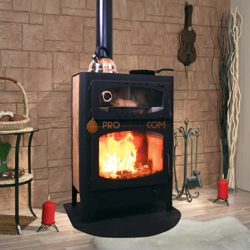 Печь-камин ЭкоКамин Бавария Эко с духовкой и плитой