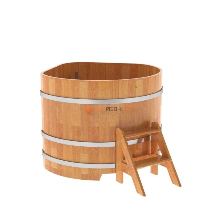 Купель BentWood угловая из сращенных ламелей натуральной лиственницы 1,19х1,19