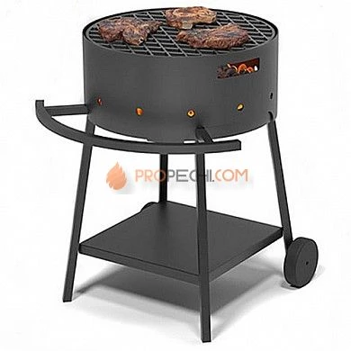 Мангал Везувий "Дачник" с чугунной решеткой "Стейк" D=450 мм на подставке