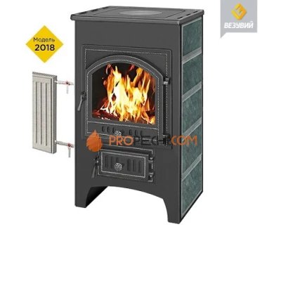 Печь-камин Везувий ПК-02 (205) с плитой и т/о змеевик