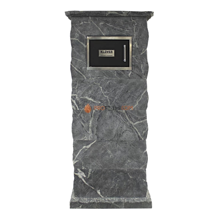 Газовая печь для бани Klover RT 50-RV 310S ( Талькомагнезит Скала, прямые углы )