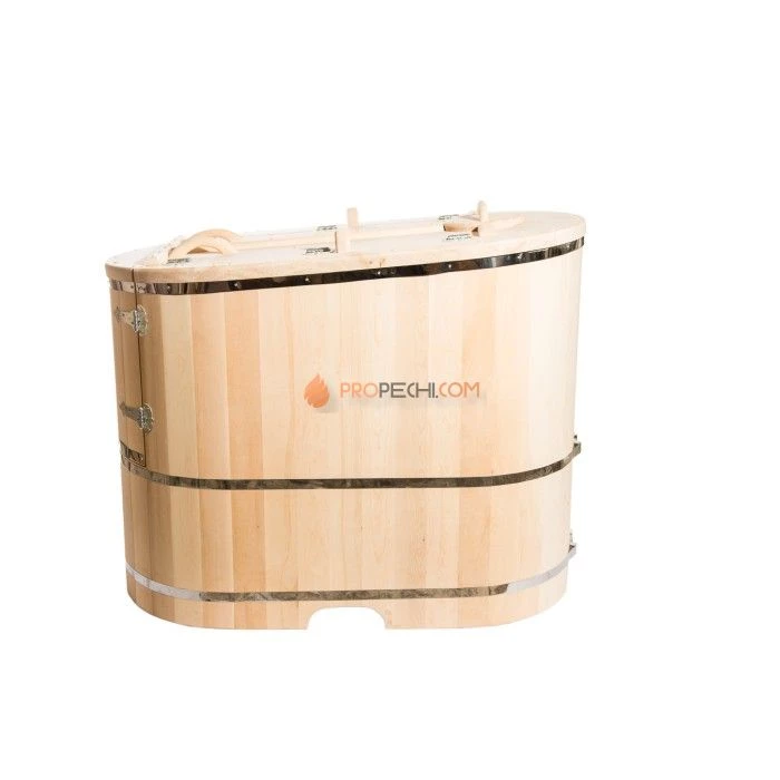 Фитобочка полулежачая НКЗ PREMIUM ЛЮКС из кедра, 115x78x140 см / 25 мм