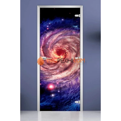 Стеклянная межкомнатная дверь DoorWood с фотопечатью Space-04, 2000х700 мм