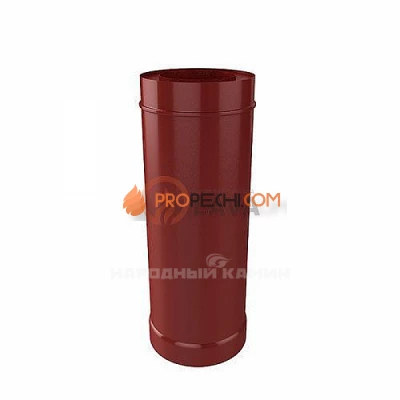 Труба-сэндвич 150/220 мм. 0,5 м. красный (3011)