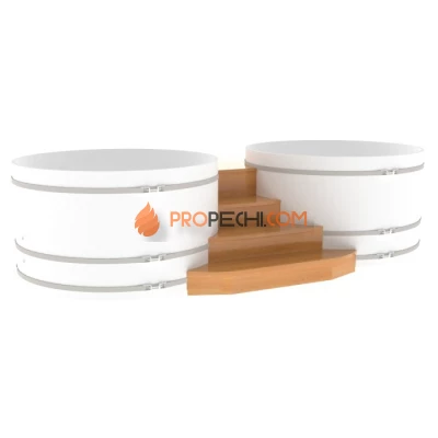 Подиум BentWood на 2 купели D 2,1 из натуральной лиственницы