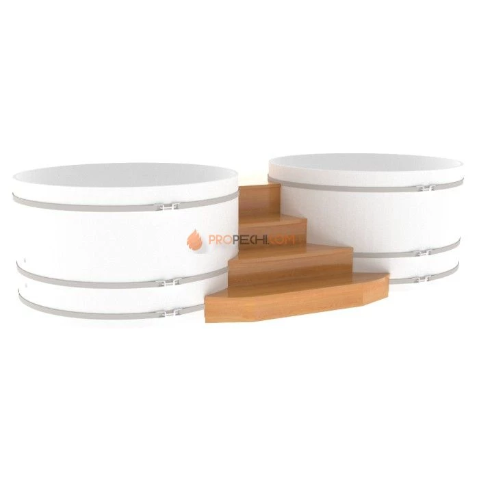Подиум BentWood на 2 купели D 2,1 из натуральной лиственницы