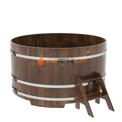 Купель BentWood круглая из сращенных ламелей мореной лиственницы d=1,80