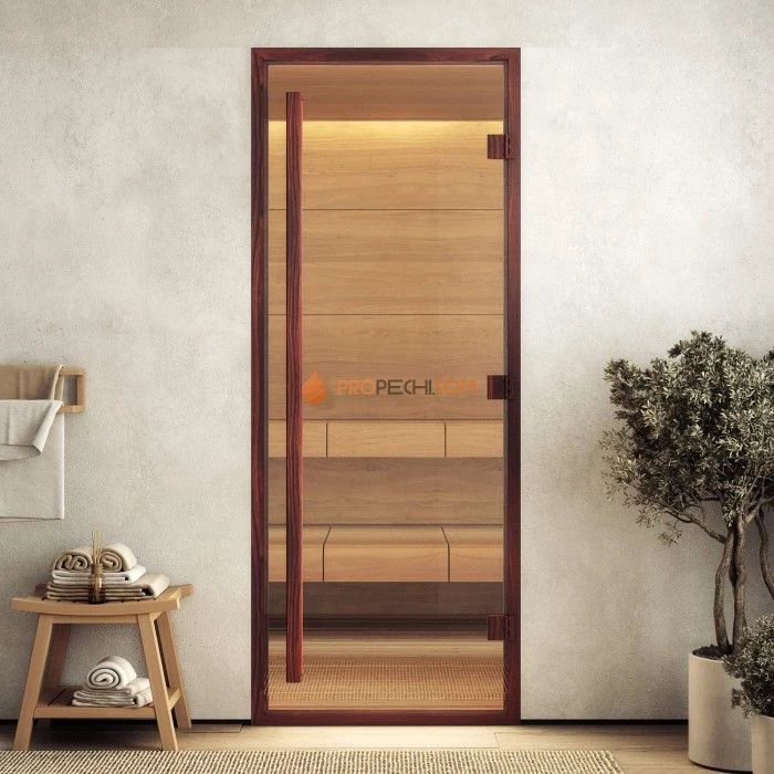 Дверь для хамама DoorWood АРТ Wood 52 Бронза, 2100x800 мм