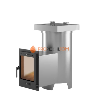 Дровяная печь для бани Эверест Steam Master 38 INOX (320M) (под обкладку)