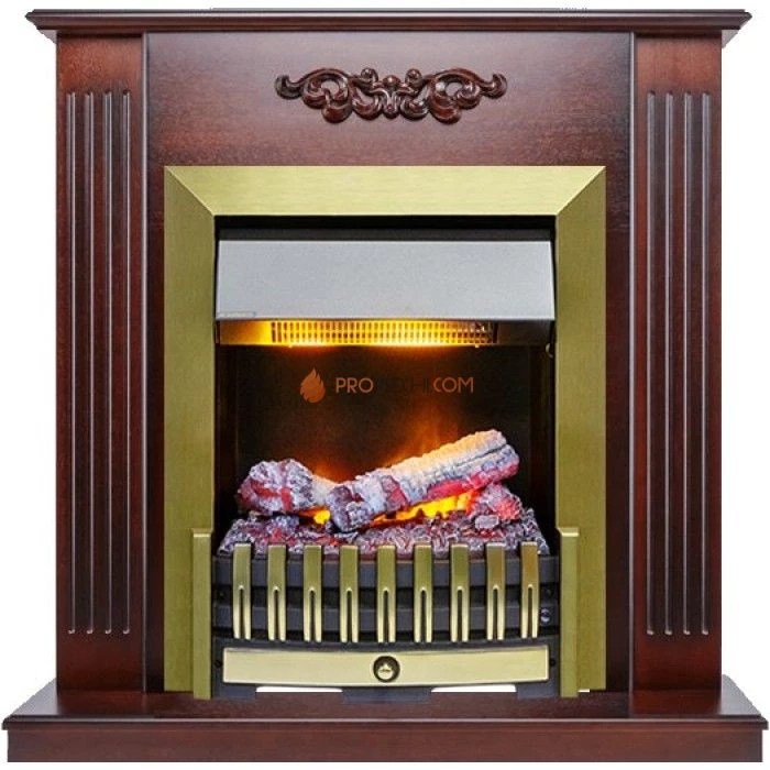 Каминокомплект Dimplex Lumsden - Махагон коричневый антик с очагом Danville Antique Brass FB2