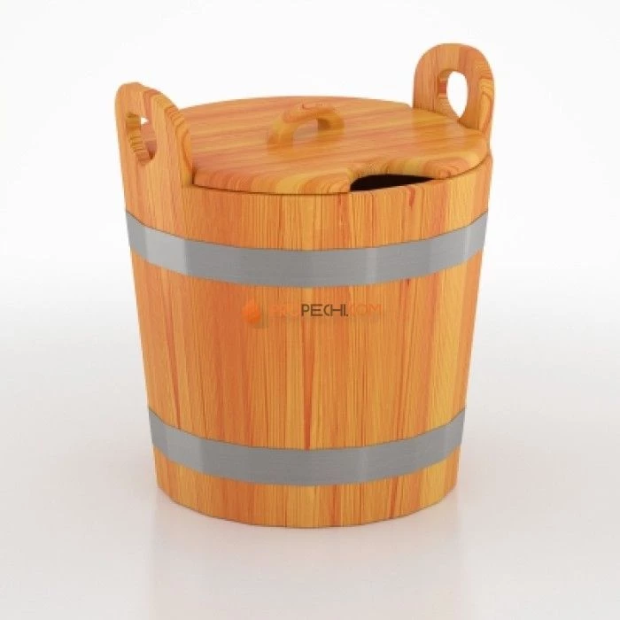 Запарник BentWood 22л. (с крышкой) из натуральной лиственницы