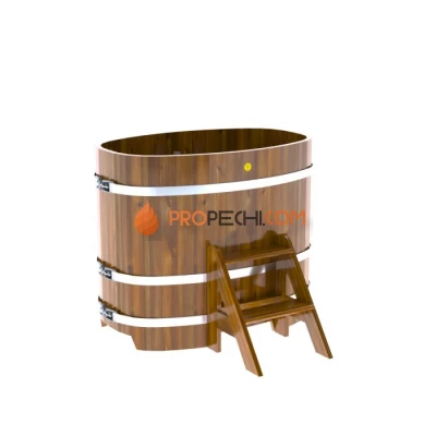 Купель BentWood овальная из мореной лиственницы 0,76х1,16 Рустик