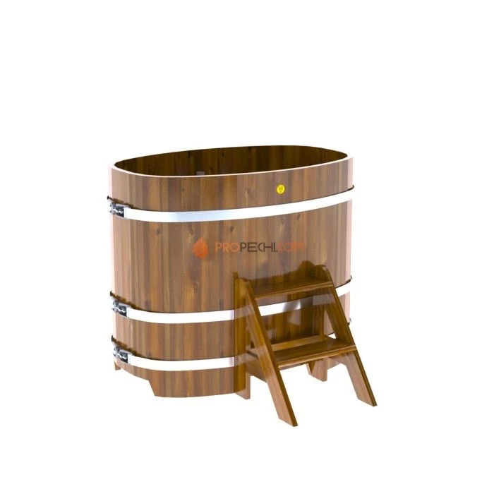 Купель BentWood овальная из мореной лиственницы 0,76х1,16 Рустик