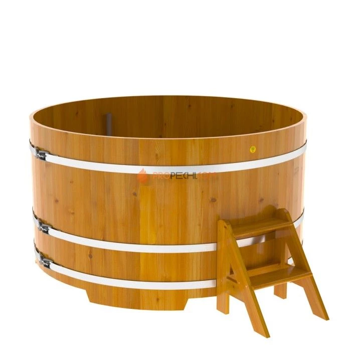 Купель BentWood круглая из натуральной лиственницы d=1,80 Рустик