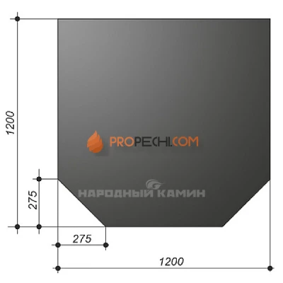 ASTON Лист напольный Призматик 1200х1200х2 чёрный