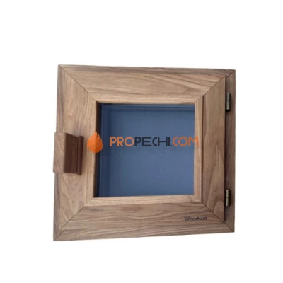 Окно Woodson PRO 60x60, стекло GREY дуб, правое