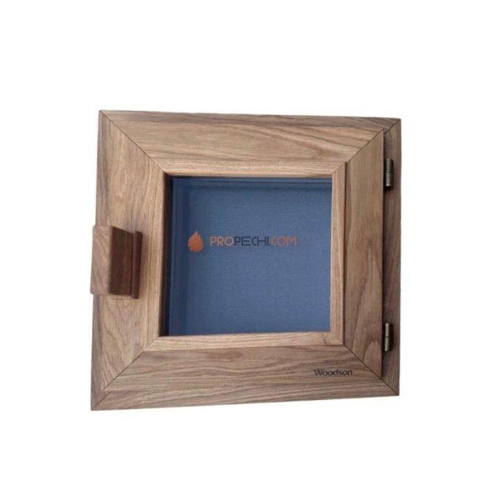 Окно Woodson PRO 60x60, стекло GREY дуб, правое