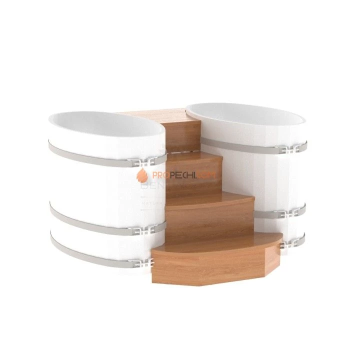 Подиум BentWood на 2 купели 0,69х1,31 из натурального дуба