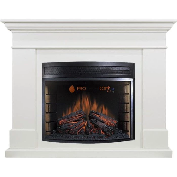 Каминокомплект Royal Flame California - Алебастр, слоновая кость с Электрическим очагом Royal Flame Dioramic 28 LED FX