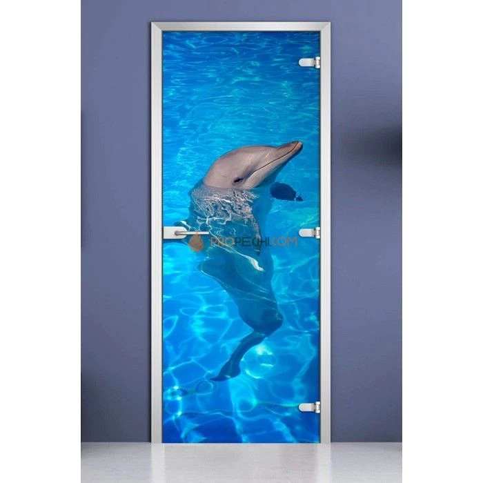 Стеклянная межкомнатная дверь DoorWood с фотопечатью Animals-13, 2000х700 мм