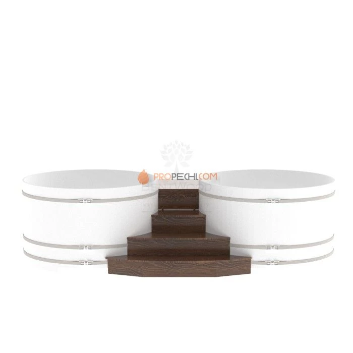 Подиум BentWood на 2 купели D 2,0х1,2 из мореного дуба
