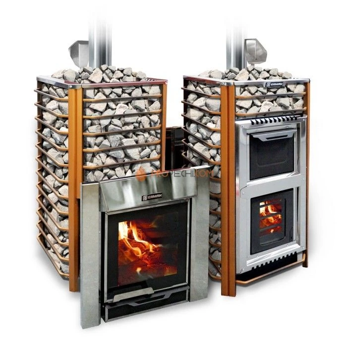 Дровяная печь для бани Ермак 36 Сетка-Люкс (нержавейка)