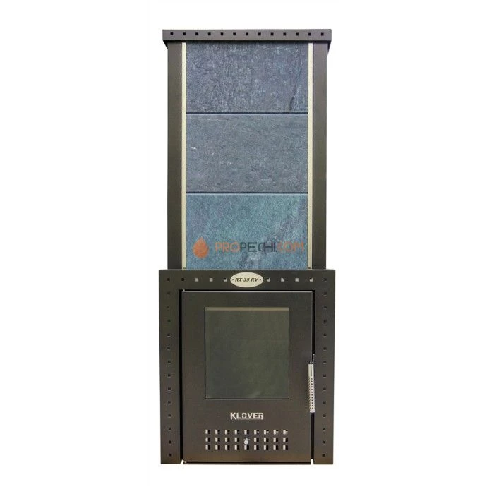 Дровяная печь для бани Klover RT 35-RV ( Серпентинит 30мм)