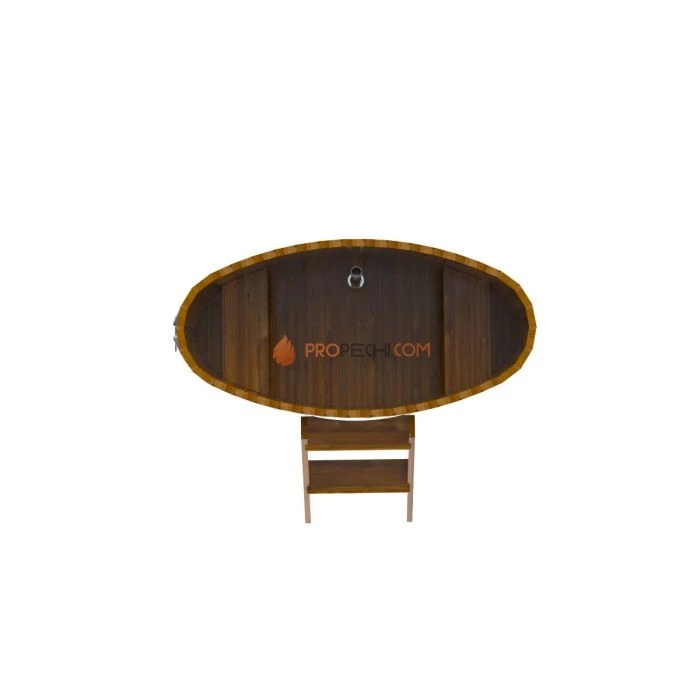 Купель BentWood овальная из мореной лиственницы 0,69х1,31 Рустик