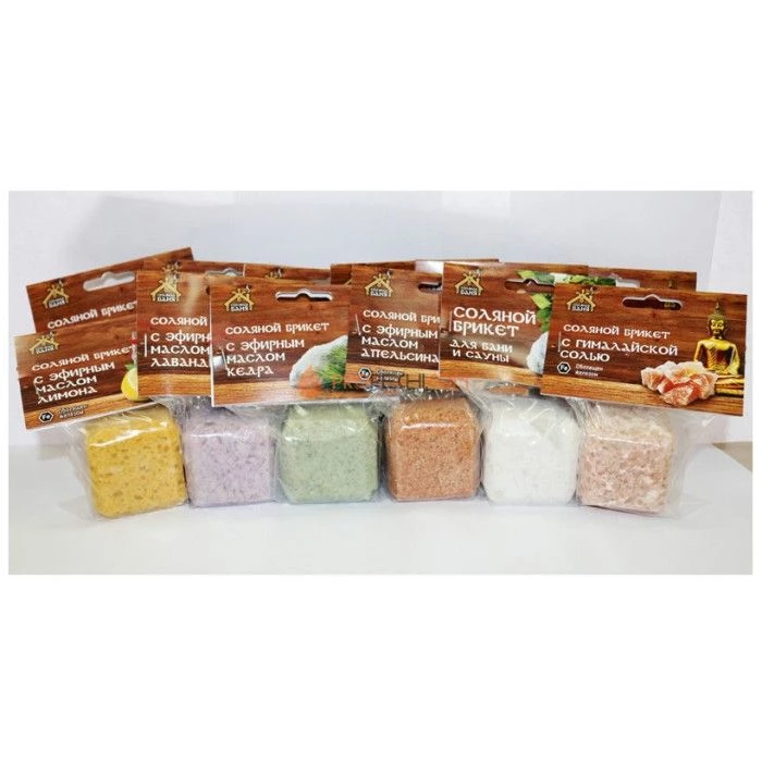 Соляная баня мини с эфирным маслом Ель вес 0,2 кг