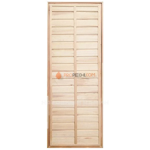 Дверь для бани 1900х700 мм глухая осиновая с петлями