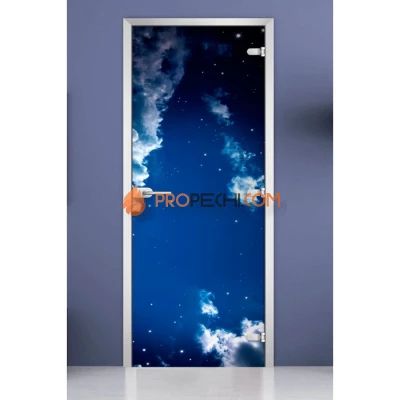 Стеклянная межкомнатная дверь DoorWood с фотопечатью Space-06, 2000х700 мм