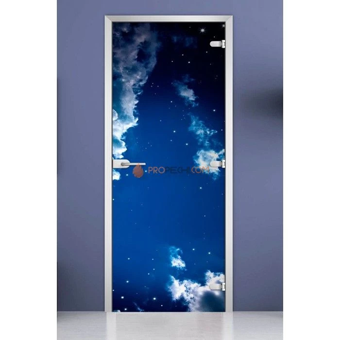 Стеклянная межкомнатная дверь DoorWood с фотопечатью Space-06, 2000х700 мм