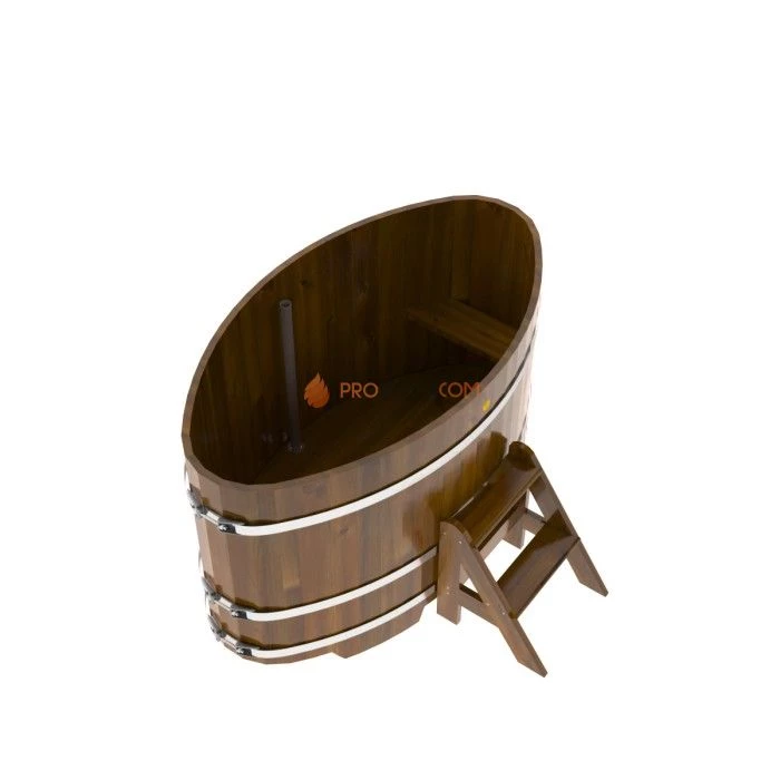 Купель BentWood овальная из мореной лиственницы 0,92х1,66 Рустик