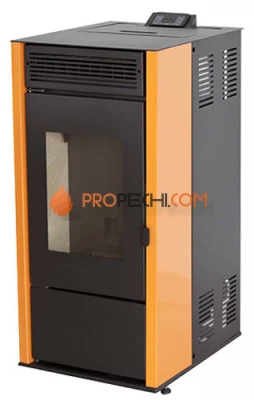 Печь-камин Tim Sistem Rittium 7 Metal 10 kW оранжевая