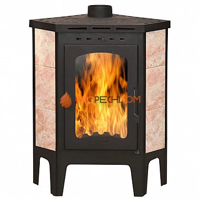 Печь-камин Бавария Угловая с плитой