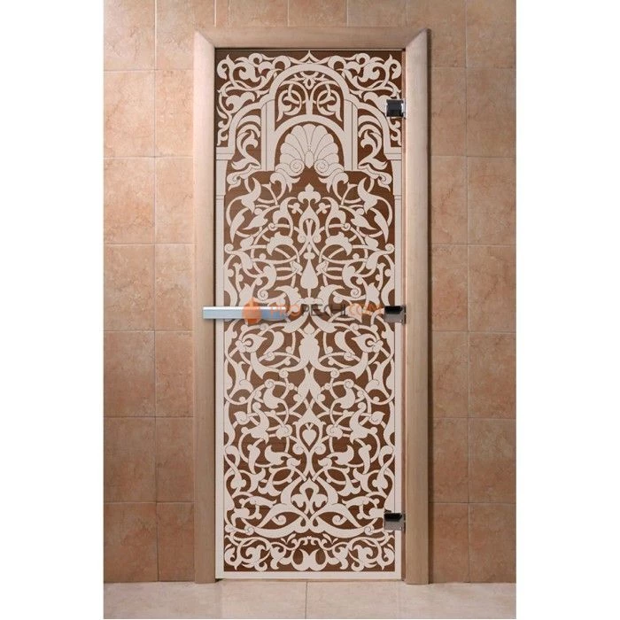 Дверь для бани DoorWood с рисунком Флоренция Бронза, 2000x700 мм