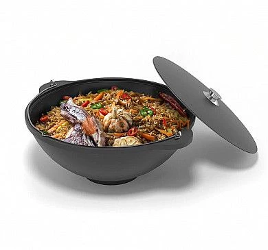 Везувий Казан чугунный 6 л с ручкой и крышкой