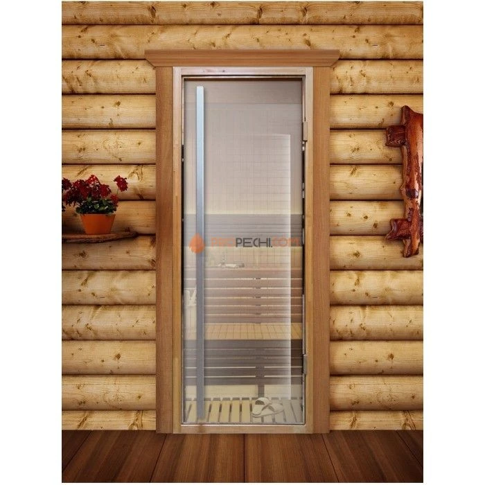 Дверь для бани DoorWood Престиж Flash Royal Прозрачная, 2000x800 мм