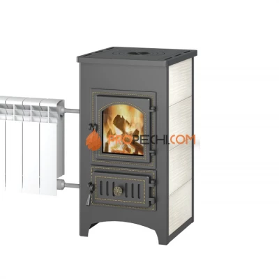 Печь-камин Везувий Пк-01(270) С Плитой И Т/О Бежевый