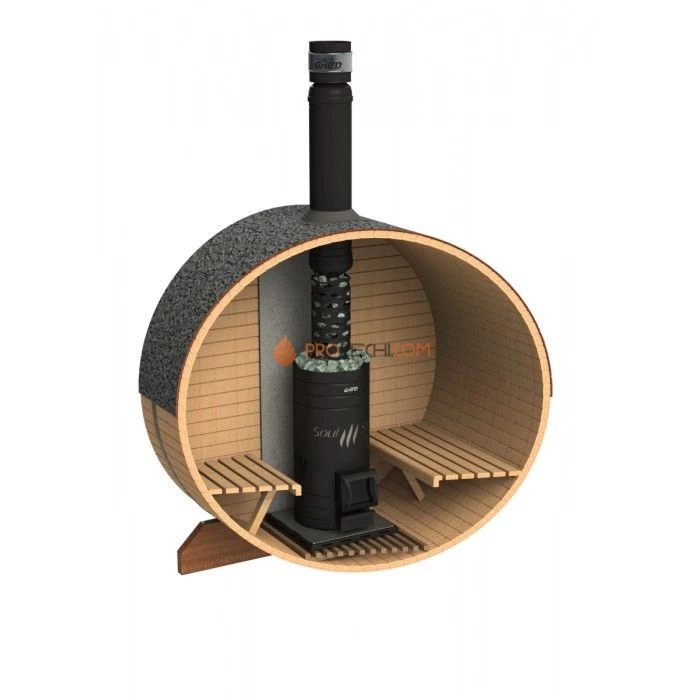 Дровяная печь для бани Grill’D Bochka 160A Long