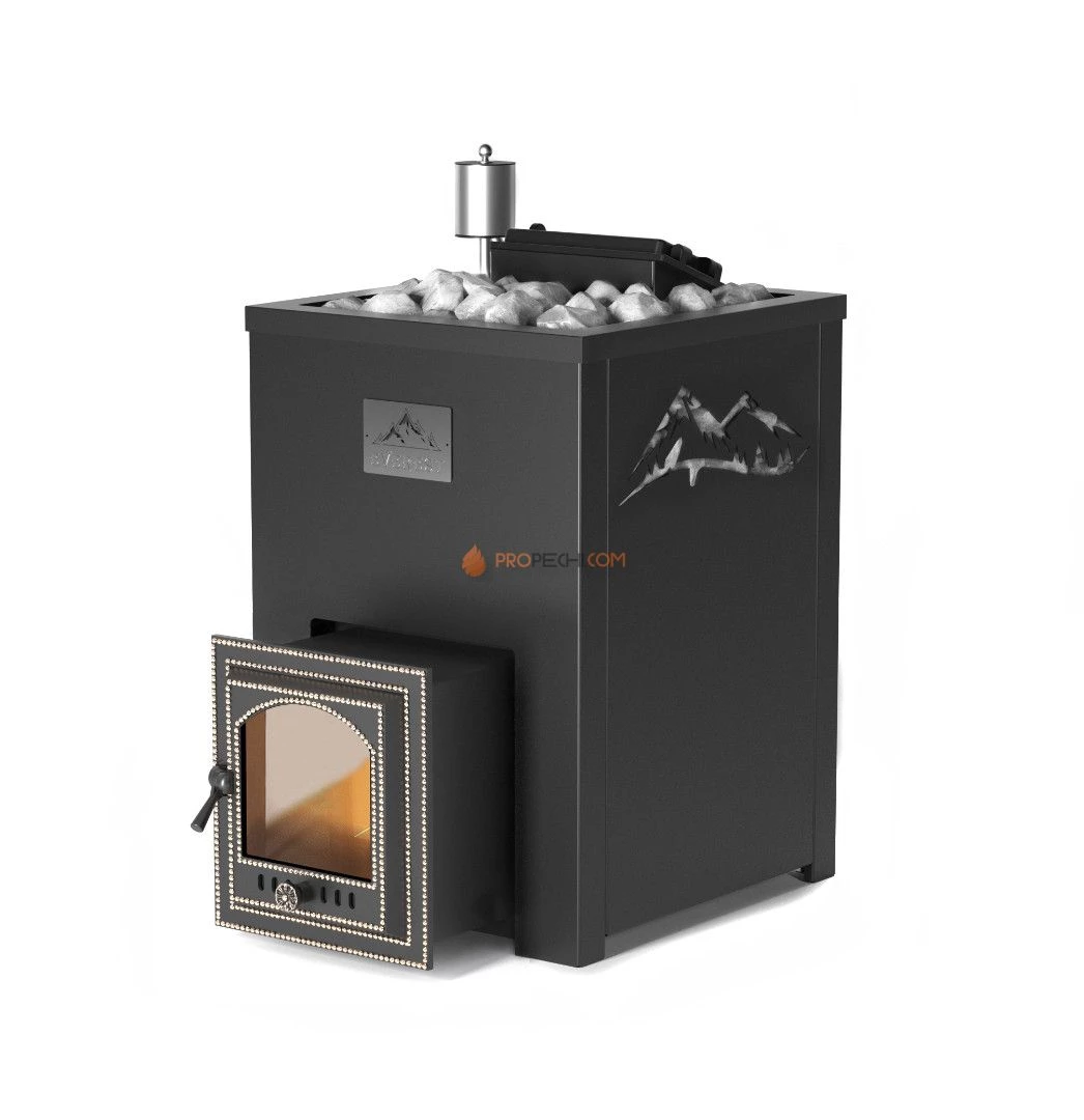 Банная печь Эверест INOX 15 (210) в кожухе "ГОРЫ"