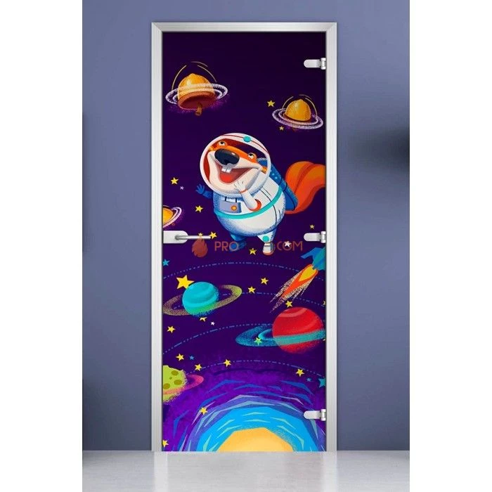 Стеклянная межкомнатная дверь DoorWood с фотопечатью Kids-01, 2000х700 мм